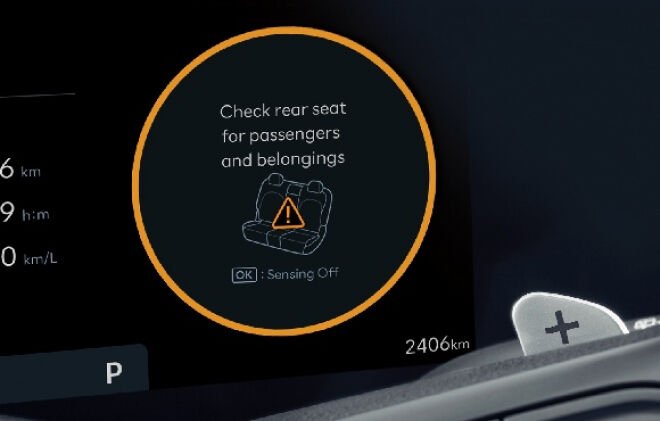 Hyundai TUCSON, Артқы орындықтағы жолаушылар туралы хабарлама (ROA)