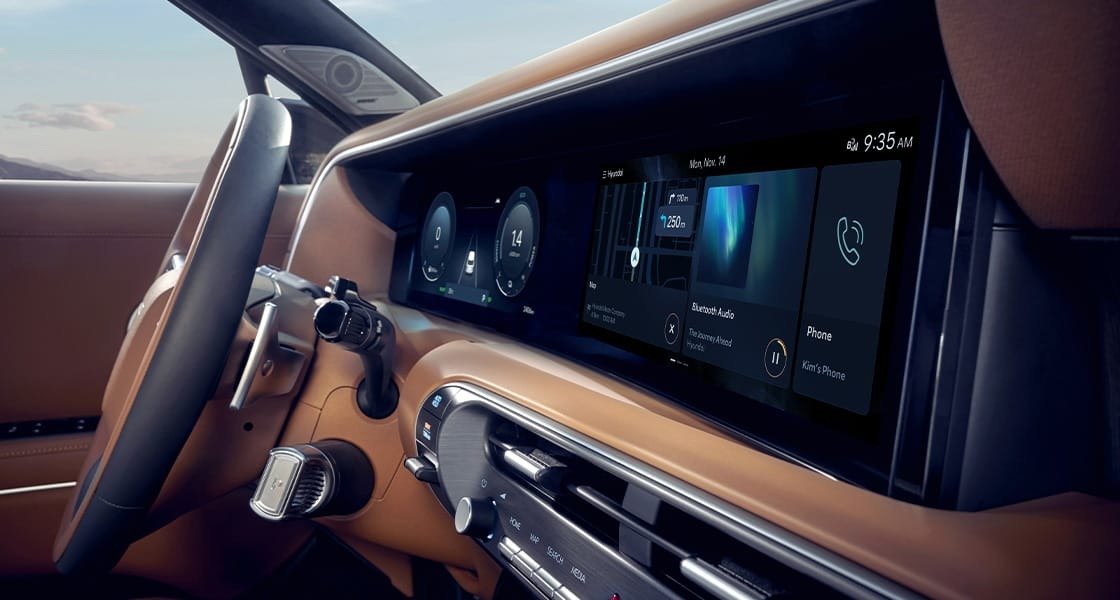 Hyundai PALISADE, Панорамалық қиғаш дисплей (12.3 дюймдік аспаптар тақтасы)