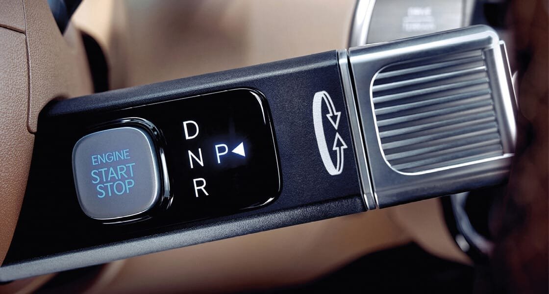 Hyundai PALISADE, Қозғалтқышты іске қосу және руль бағанындағы берілістерді ауыстырып қосу